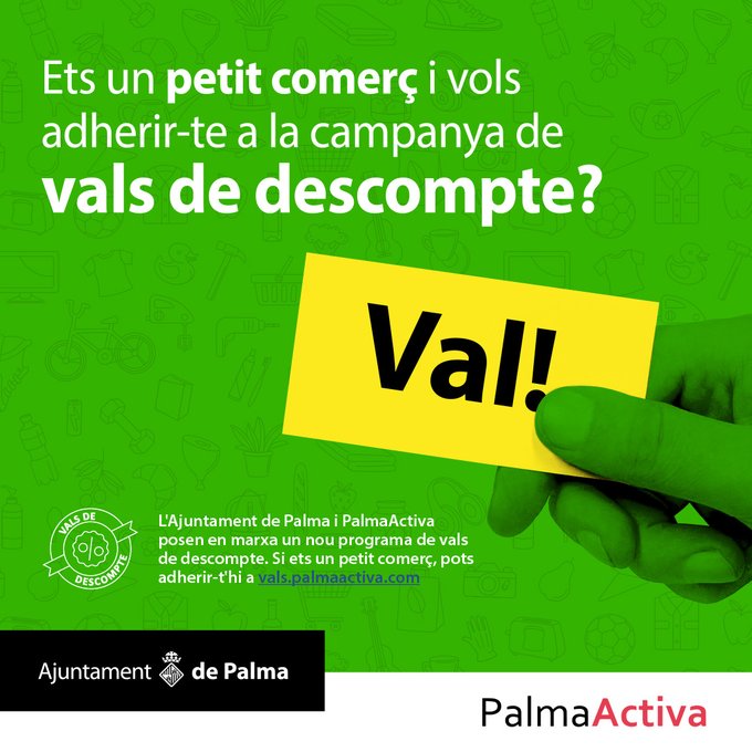 234 establecimientos ya se han adherido a la campaña de vales de descuento  de PalmaActiva - PalmaActiva