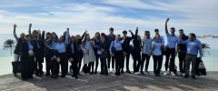 El dia 8/11/23, 21 joves de 1er curs del CFGS de Gestió d’allotjaments turístics i de Guia, informació i assistències turístiques del CIFP JUNIPER SERRA visitaren el Palau de Congressos i l’hotel Melià Palma Bay.