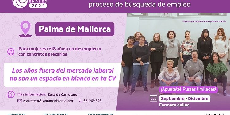 Mujeres en desempleo de Palma reactivarán su búsqueda de trabajo desde septiembre en “Entrena Empleo”