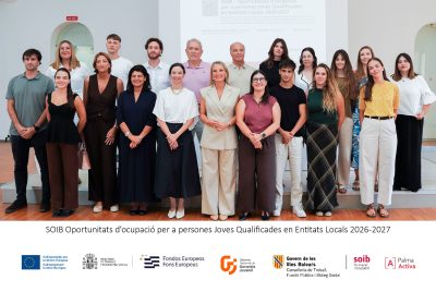 PalmaActiva contracta 13 persones joves qualificades en el marc del programa “SOIB Oportunitats d’ocupació per a persones Joves Qualificades en Entitats Locals 2026-2027”