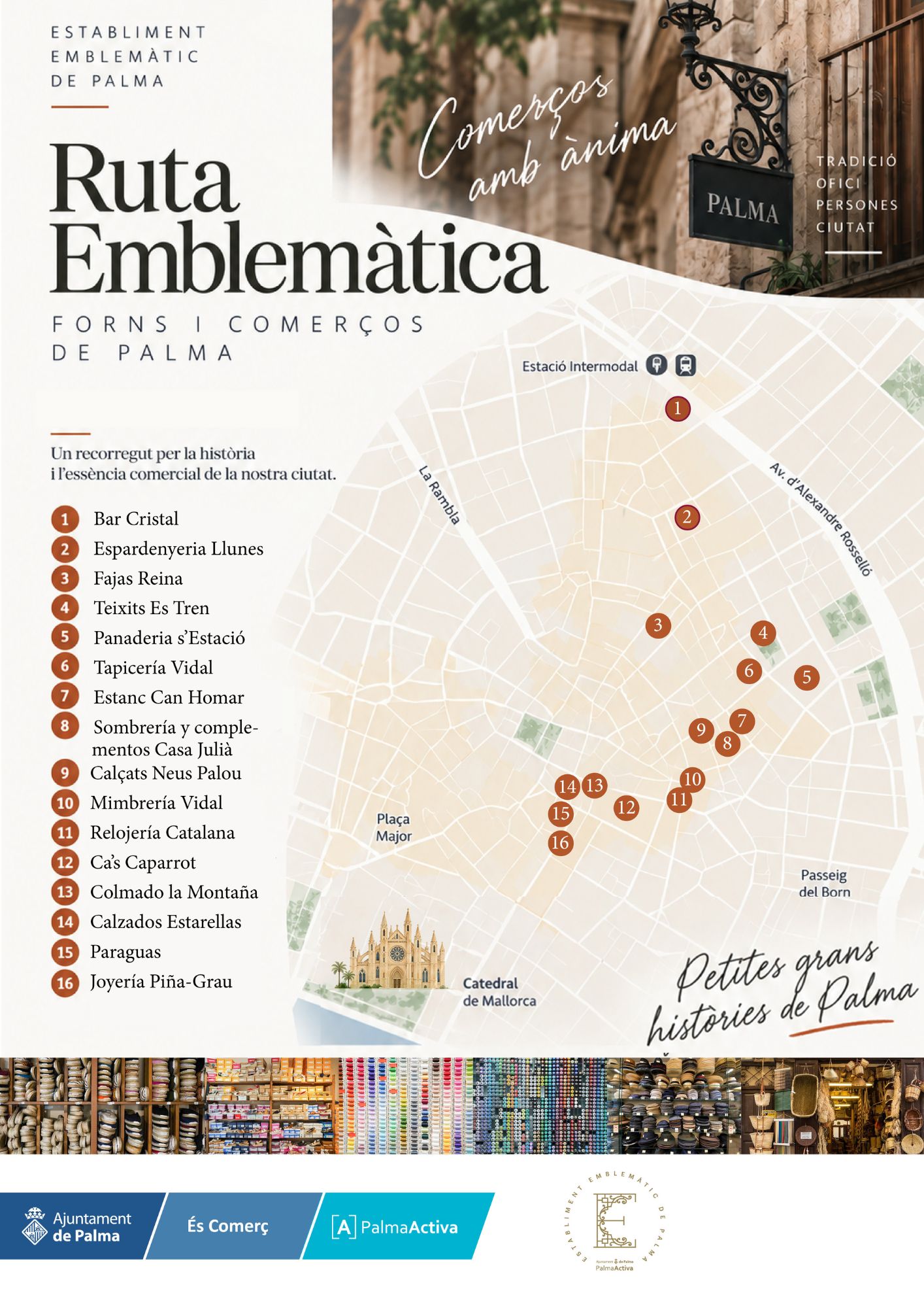 Cartel de la Ruta de establecimientos tradicionales